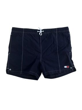 Tommy Hilfiger Navy Swim Trunks with White Stitching